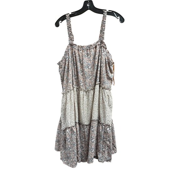 Davi & Dani Womens 2XL Floral Tiered Sundress Pink & White Lightweight With Tags - Picture 2 of 5